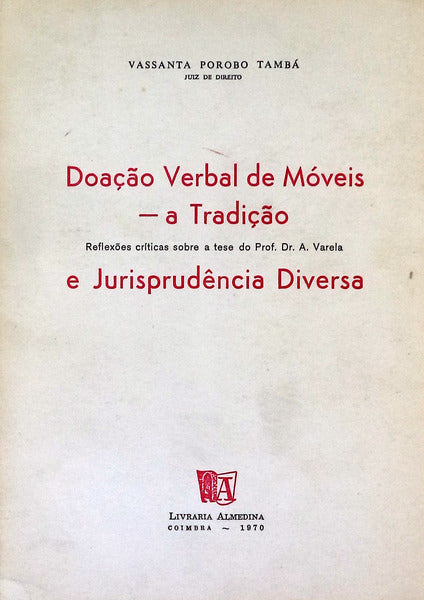 DOAÃ‡ÃƒO VERBAL DE MÃ“VEIS - A TRADIÃ‡ÃƒO.