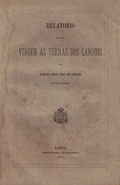 RELATORIO DE UMA VIAGEM ÃS TERRAS DOS LANDINS.
