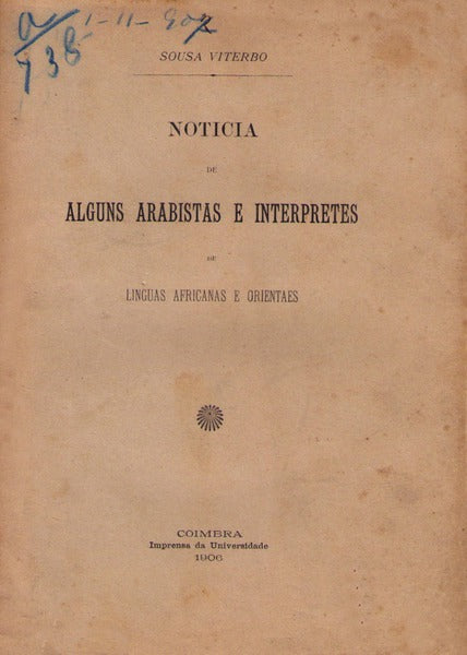 NOTÃCIA DE ALGUNS ARABISTAS E INTERPRETES