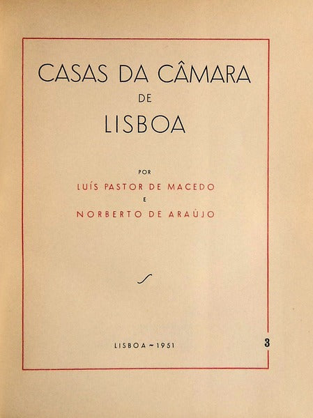 CASAS DA CÃ‚MARA DE LISBOA.