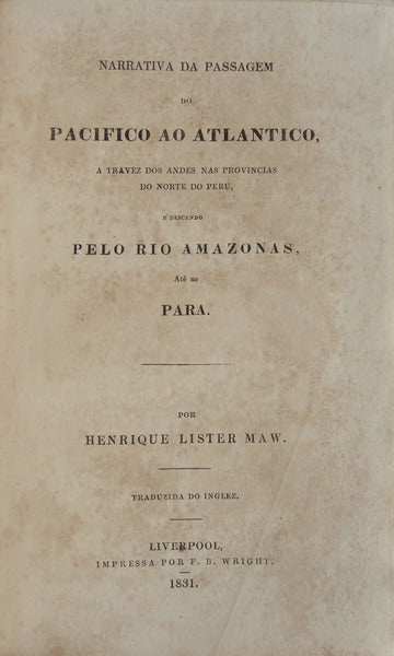 NARRATIVA DA PASSAGEM DO PACIFICO AO ATLANTICO