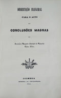DISSERTAÃ‡ÃƒO PARA O ACTO DE CONCLUSÃ•ES MAGNAS [A FORMAÃ‡ÃƒO DE UM CADASTRO DE TERRA].