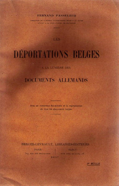 LES DÃ‰PORTATIONS BELGES A LA LUMIÃˆRE DES DOCUMENTS ALLEMANDS.