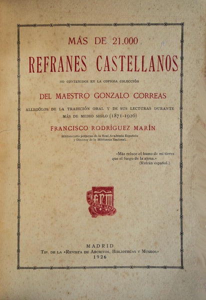 MÃS DE 21.000 REFRANES CASTELLANOS