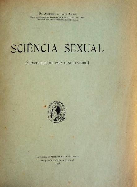 SCIENCIA SEXUAL (ContribuiÃ§Ãµes para o seu estudo).