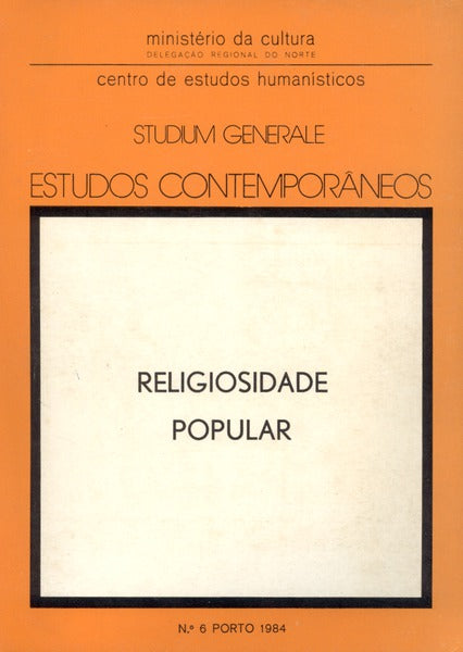 ESTUDOS CONTEMPORÃ‚NEOS, N.Âº 6. RELIGIOSIDADE POPULAR.