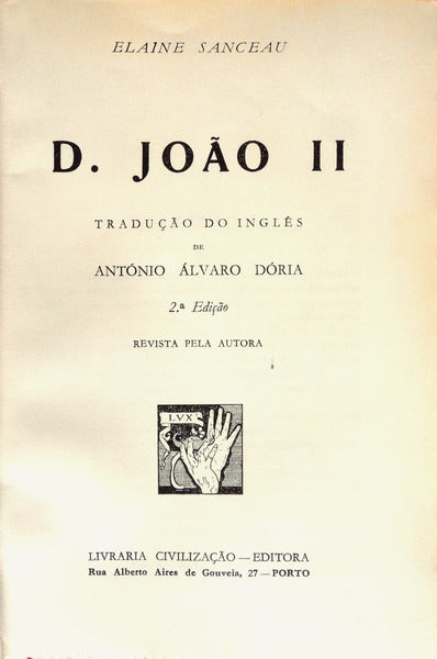 D. JOÃƒO II. [2.Âª EDIÃ‡ÃƒO / ENC.]