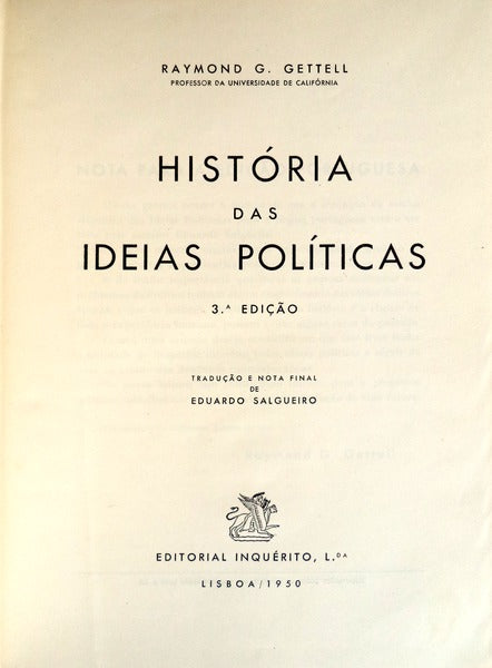 HISTÃ“RIA DAS IDEIAS POLÃTICAS.