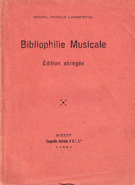 BIBLIOPHILIE MUSICALE