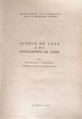 ACERCA DA CASA E DO POVOAMENTO NA GUINÃ‰.