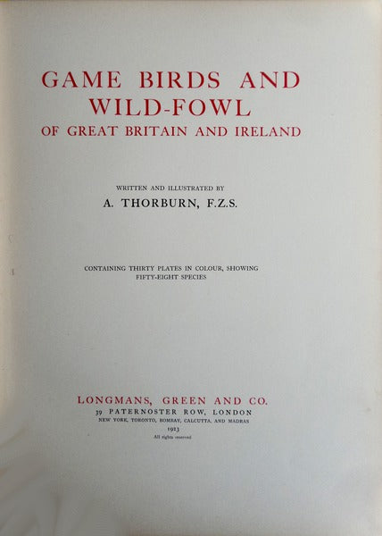 GAME BIRDS AND WILD-FOWL
