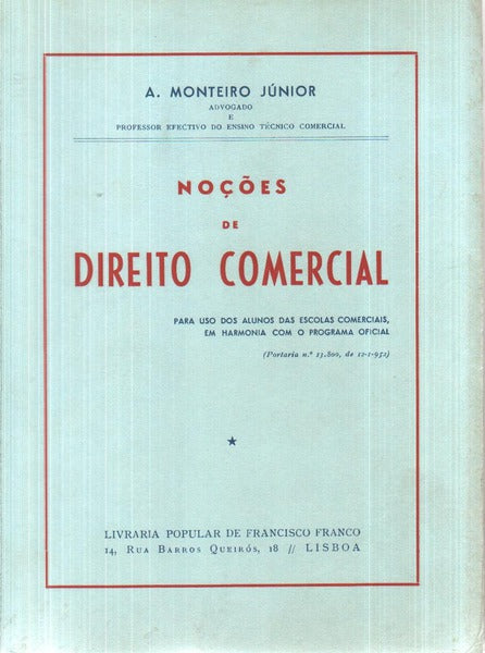 NOÃ‡Ã•ES DE DIREITO COMERCIAL.