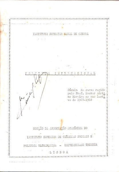 POLÃTICA INTERNACIONAL.