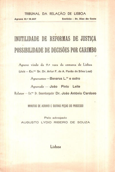 INUTILIDADE DE REFORMAS DE JUSTIÃ‡A.