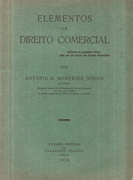 ELEMENTOS DE DIREITO COMERCIAL.