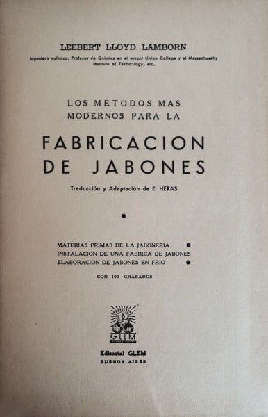 LOS METODOS MAS MODERNOS PARA LA FABRICACION DE JABONES.