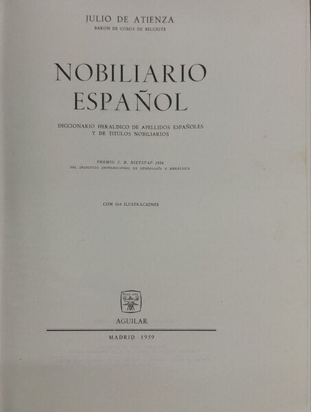 NOBILIARIO ESPAÃ‘OL.
