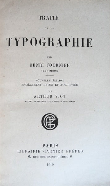 TRAITÃ‰ DE LA TYPOGRAPHIE.