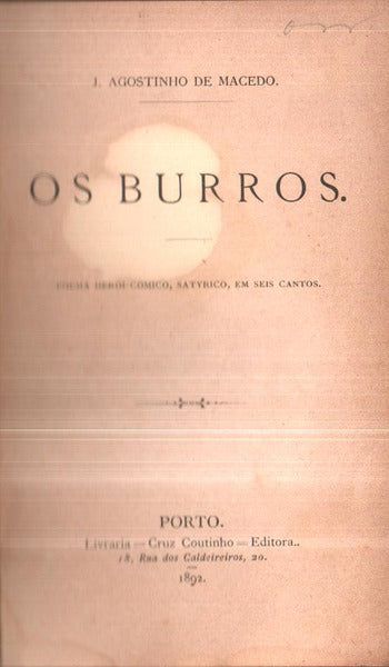 OS BURROS. [ED. 1892 - ENCADERNADO]