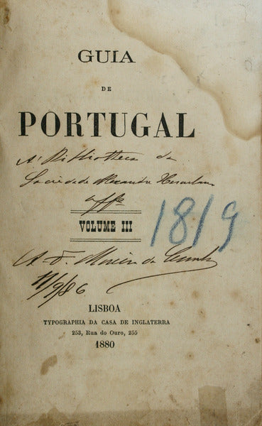 GUIA DE PORTUGAL, LISBOA - BAIRRO OCCIDENTAL.