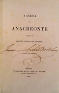 A LYRICA DE ANACREONTE.