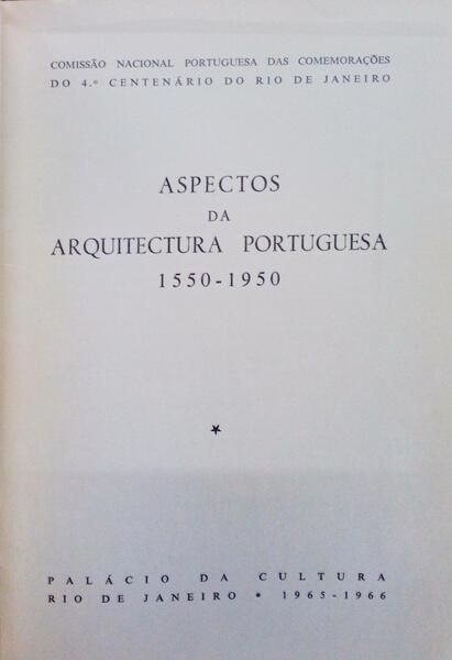 ASPECTOS DA ARQUITECTURA PORTUGUESA 1550-1950.