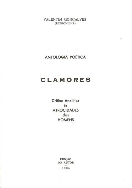 CLAMORES. CRÃTICA ANALÃTICA Ã€S ATROCIDADES DOS HOMENS.
