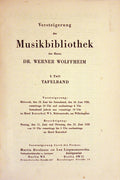 VERSTEIGERUNG DER MUSIKBIBLIOTHEK.