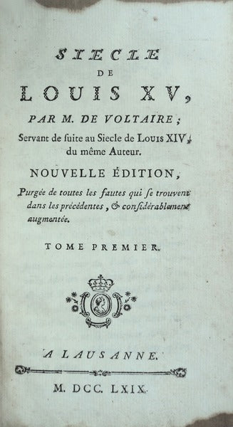 SIECLE DE LOUIS XV,