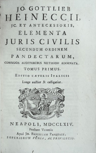 ELEMENTA JURIS CIVILIS [DIREITO CIVIL]