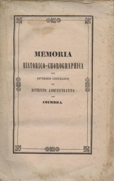 MEMORIA HISTORICO-CHOROGRAPHICA