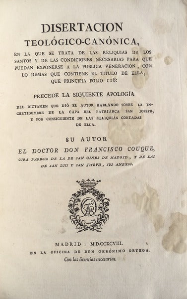 DISSERTACION TEOLÃ“GICO-CANÃ“NICA,