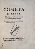 [COMETA IN LIBRA]. POLYMATHIA EXEMPLAR.