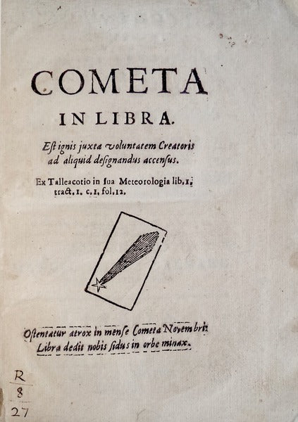 [COMETA IN LIBRA]. POLYMATHIA EXEMPLAR.