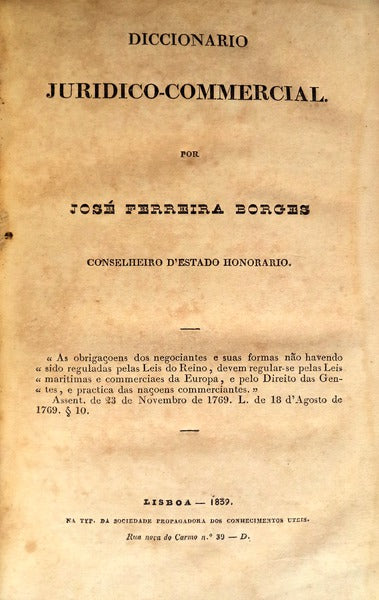 DICCIONARIO JURIDICO-COMMERCIAL. [1.Âª EDIÃ‡Ã€O]