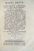 MAPPA BREVE DA LUSITANIA ANTIGA,