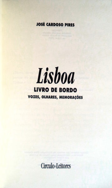 LISBOA, LIVRO DE BORDO.