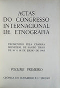 ACTAS DO CONGRESSO INTERNACIONAL DE ETNOGRAFIA
