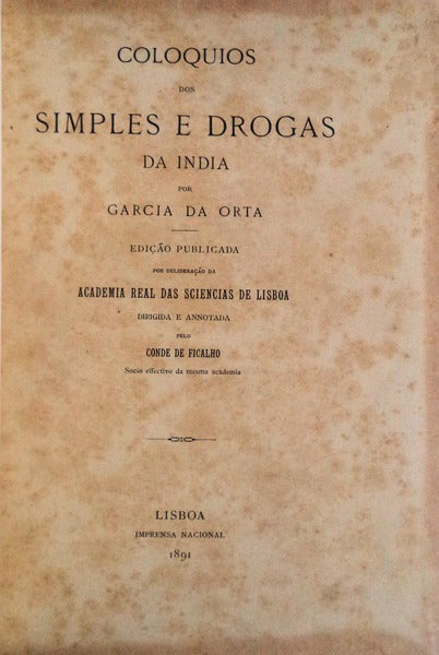 COLOQUIOS DOS SIMPLES E DROGAS DA INDIA.