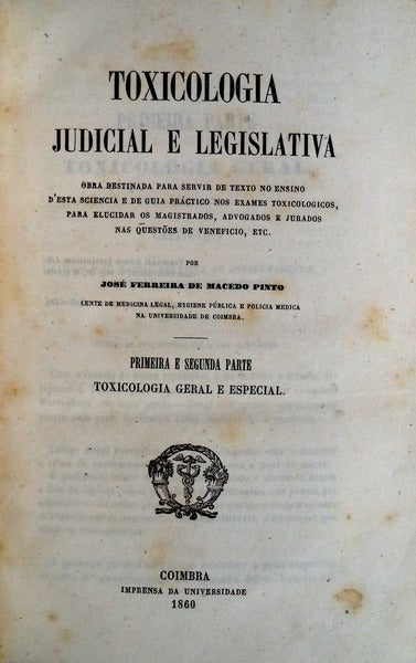 TOXICOLOGIA JUDICIAL E LEGISLATIVA.