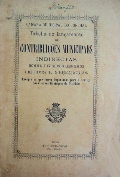 TABELLA DO LANÃ‡AMENTO DE CONTRIBUIÃ‡Ã•ES MUNICIPAES INDIRECTAS