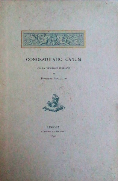 CONGRATULATIO CANUM.