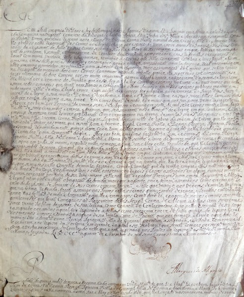 CARTA DE PADRÃƒO DE D. JOÃƒO V - ASSINATURA RÃ‰GIA - 1731.