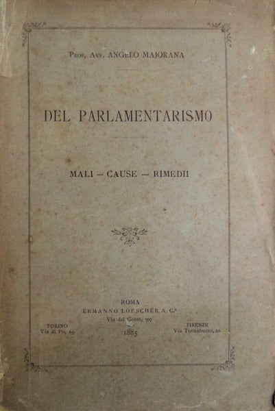 DEL PARLAMENTARISMO.