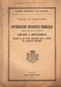 TABELLA DO LANÇAMENTO DE CONTRIBUIÇÕES MUNICIPAES INDIRECTAS