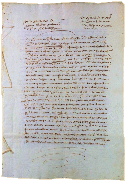 MANUSCRITO - SENTENÃ‡A DO JUIZ DA CIDADE DE ELVAS -1674.