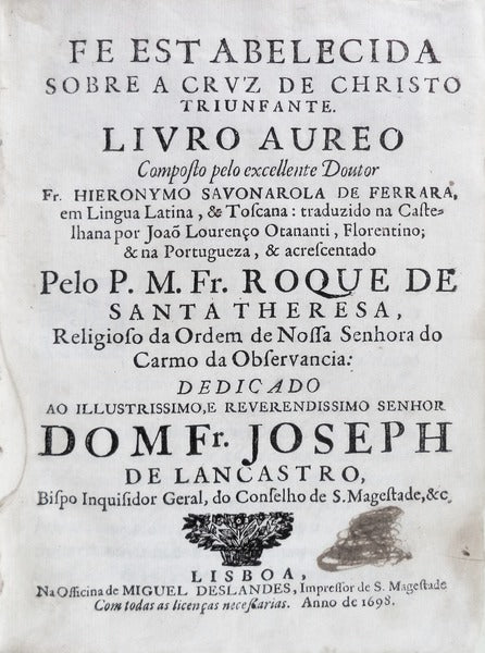 FE ESTABELECIDA SOBRE A CRVZ DE CHRISTO TRIUNFANTE.