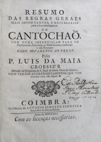 RESUMO DAS REGRAS GERAES MAIS IMPORTANTES, E NECESSARIAS para a boa intelligencia do CANTOCHAÃ•,