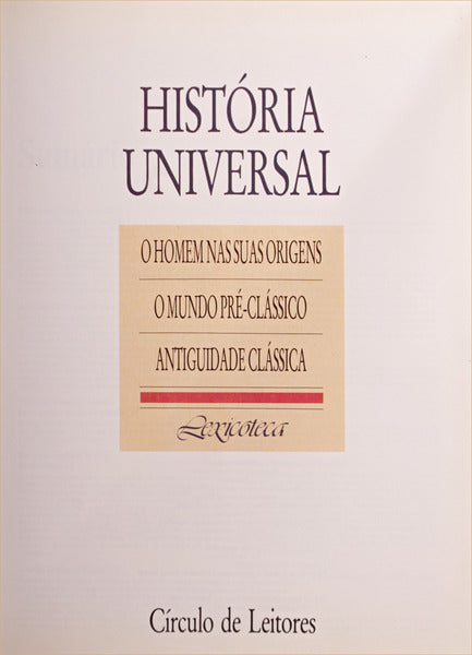 HISTÃ“RIA UNIVERSAL. [4 VOLS. C/SOBRECAPA]