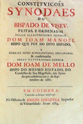 CONSTITVIÃ‡Ã•ES SYNODAES DO BISPADO DE VISEV,
